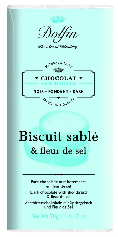 Horká čokoláda Biscuit a morskou soľou 70 g.