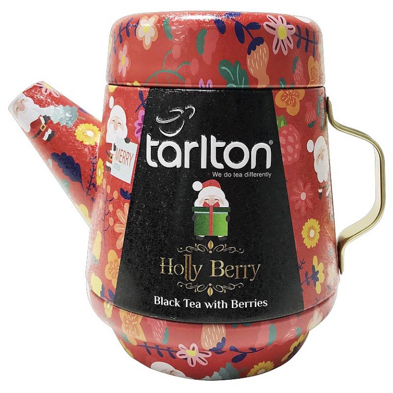 Tea Pot Holly Berry Black