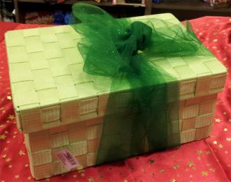 Textilná krabica zelená