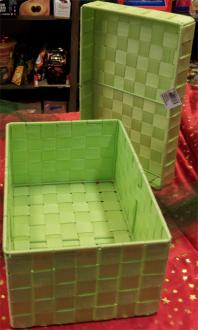 Textilná krabica zelená