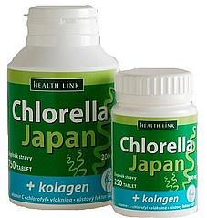 Chlorella Japan s kolagénom  200 mg. 250 tbl.